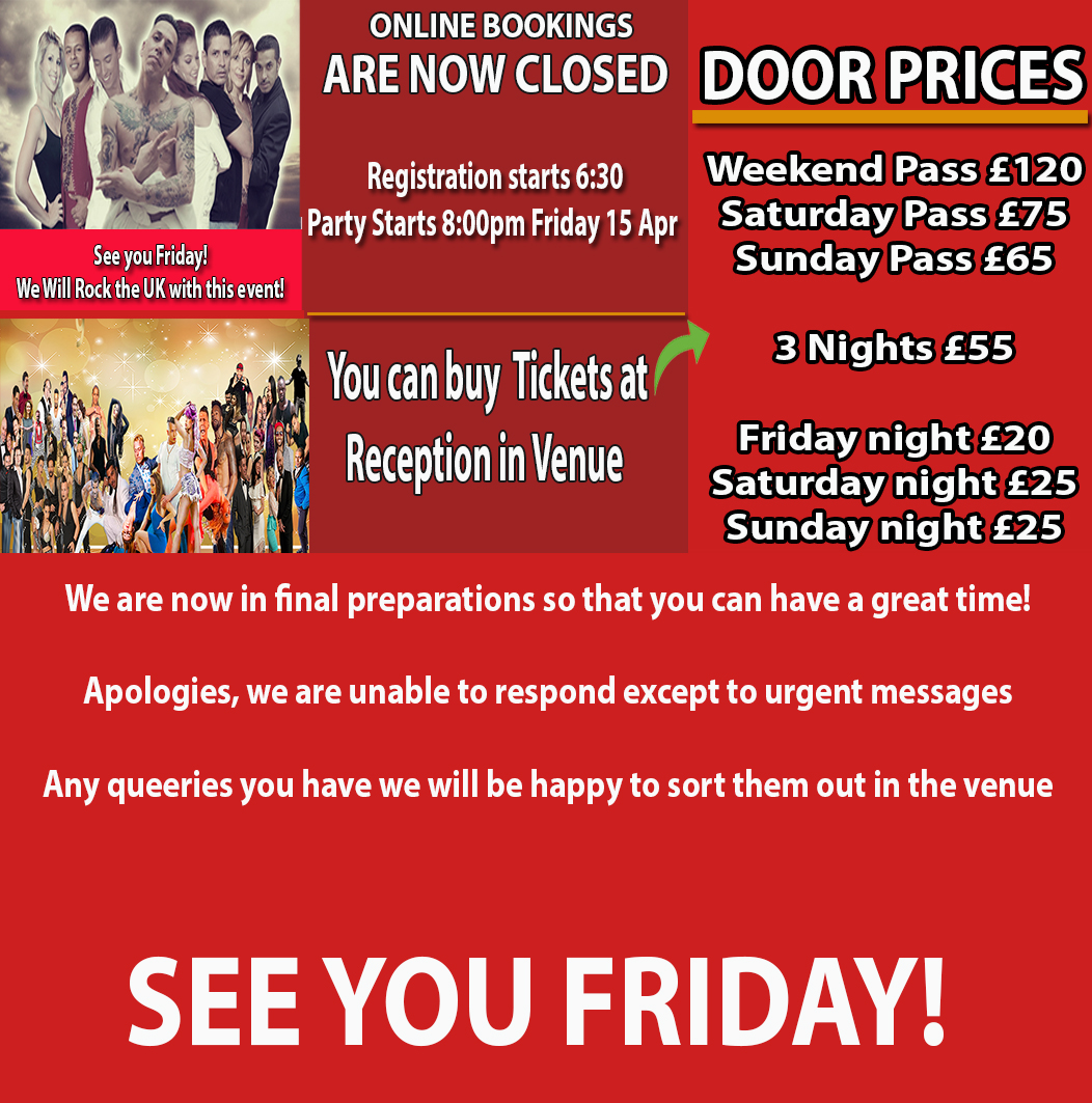 Book night tickets Teesside UK Salsa Congress